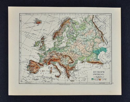 Mappa johnston 1895 europa - johnston,