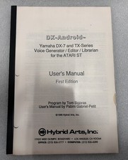 yamaha dx-7 and tx series Voice Generator For The Atari ST manual