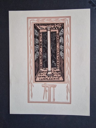 Bruno osimo ex libris - da, osimo.