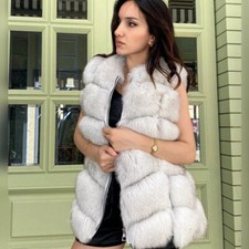 Gilet donna moda vera pelliccia di volpe naturale gilet trendy caldo spesso invernale gilet
