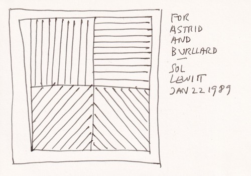 Sol lewitt autografo originale - lewitt,