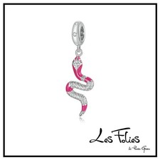 Charm Pendente Serpente Rosa