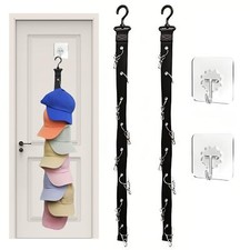 2 Pezzi Porta Cappelli Nero,8