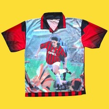 Roberto Baggio AC Milan #15 Size XL 90s Bootleg Vintage Football Fan Shirt 