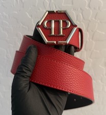 Philipp Plein Red Hexagon Calf