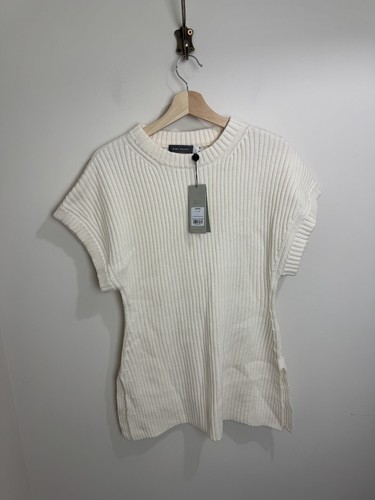 Maglione costine panna - a,