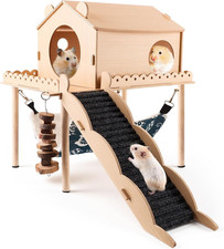 Nascondiglio Staccabile a Due Piani per Porcellini D'India, Grande Castello in L