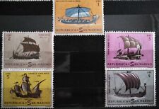 SERIE NAVI ANTICHE LIRE 1 2 3 4 5 REPUBBLICA SAN MARINO FRANCOBOLLI RARI NUOVI 