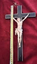 CROCIFISSO ANTICO CON CROCE IN LEGNO VEDI FOTO