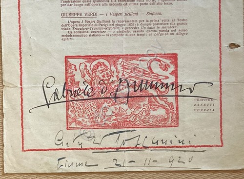 Doppio autografo toscanini - autografo,