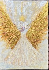 ANGELO Quadro Moderno Dipinto a Mano Acrilico su Tela Painting Pezzo Unico