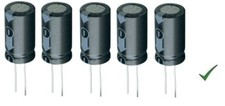 5pz Condensatore Elettrolitico 10uF 450V Verticale 105° 13x25mm