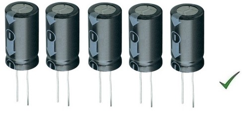 5pz condensatore elettrolitico - 5pz,