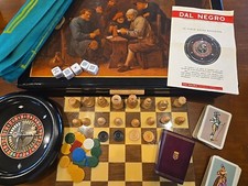 DAL NEGRO anni 60 vintage roulette scacchi poker gioco gioco gioco box set SPLENDIDO