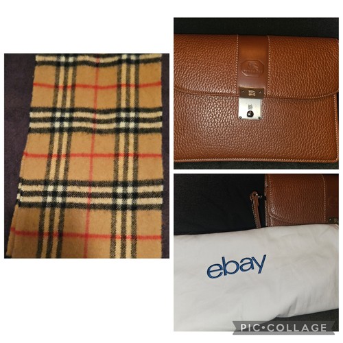 Pochette burberry marrone logo - marrone,