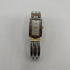 Orologio Embassy By Gruen donna 19 mm argento tono oro rettangolo 6 3/4"