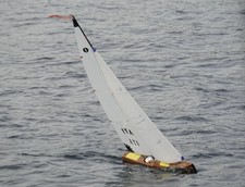Wooden Manta IOM rc sailing boat