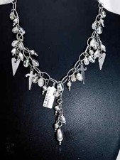 Ciondolo e collana in argento sterling 925 e ombra con charms Made in Italy