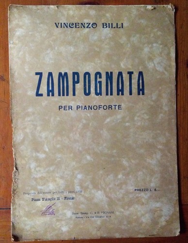 Vecchio spartito zampognata - vecchio,