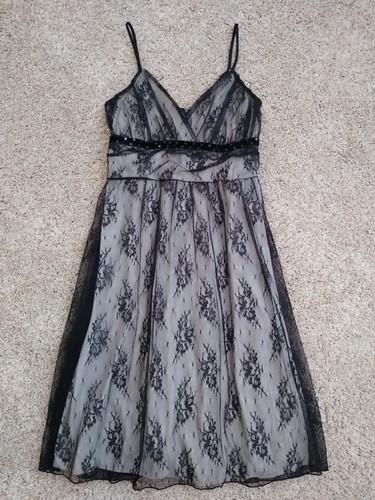 Vestito babydoll nero pizzo - vestito,