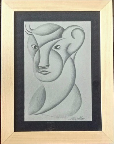 Disegno futur cubista - disegno, matita