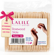 Bastoncini in Legno 100 Pezzi - Spingi Cuticole - Bastoncini in Legno Arancione 
