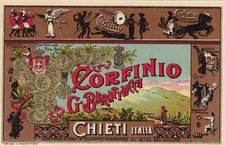 ETICHETTA   LIQUORE CORFINIO BARATTUCCI ORIGINALE D'EPOCA Vedere Descrizione.