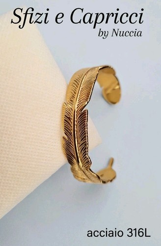 Bracciale piuma acciaio - in,