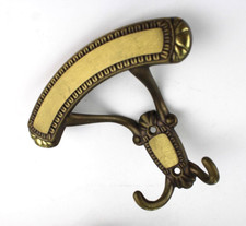 Gancio Appendiabiti FGA in Ottone Dorato in Patina 60s Vintage Made In Italy