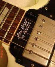 Gibson SG Guitar Tenon Cover Plate - Les Paul '61 Reissue - 2 strati Nero/Bianco