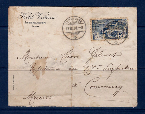 Vignette sur lettre 1900 - sur, de