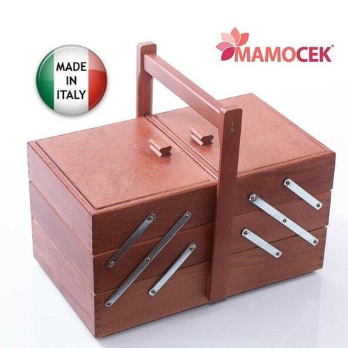 Portalavoro cucito legno noce - portalavoro,