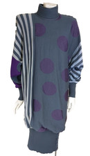 MEDICI Gill Harvey M Vestito Maglione Maglia Italiana Geometrico Vintage Anni 80 New Wave Raro