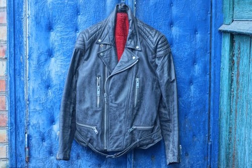 Giacca biker uomo vintage - , blu