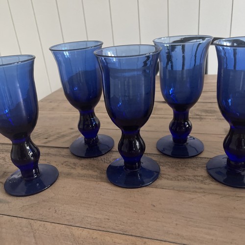 Water goblet cobalt blue - water,