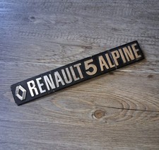 FREGIO LOGO SCRITTA BADGE  POSTERIORE RENAULT 5 ALPINE METAL ORIGINAL 
