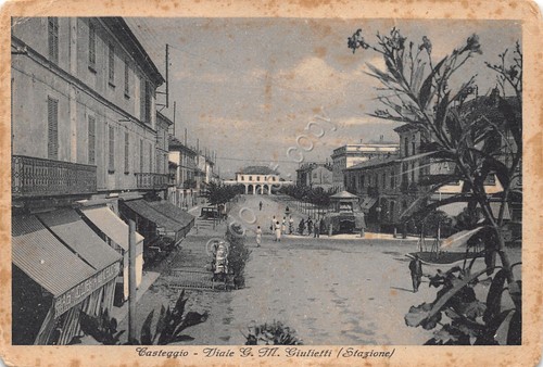 Cartolina casteggio viale m - casteggio, g.m