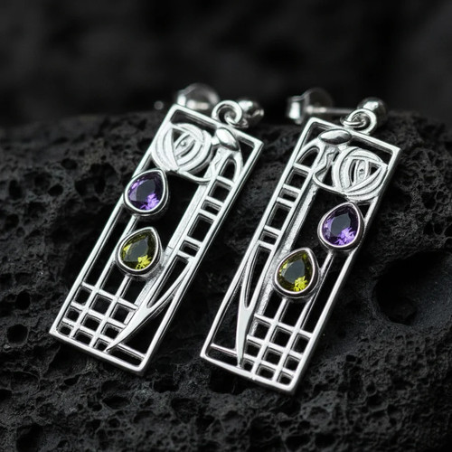 Orecchini mackintosh art decò - mackintosh,