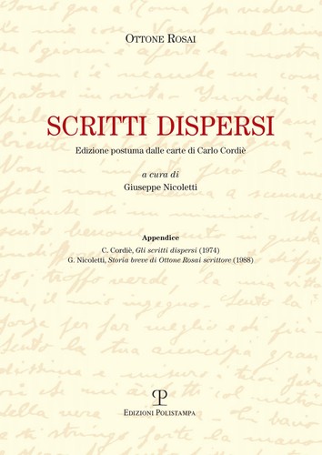Scritti dispersi edizione - scritti,