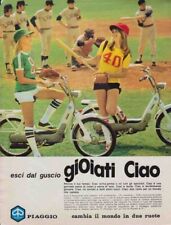 advertising Pubblicità MOTO PIAGGIO CIAO '75 GIOIATI CIAO SCOOTER ITALIANI EPOCA
