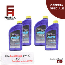 Olio Motore Sintetico HPS 5W30 Royal Purple Alte Prestazioni Benzina Diesel 4 pz