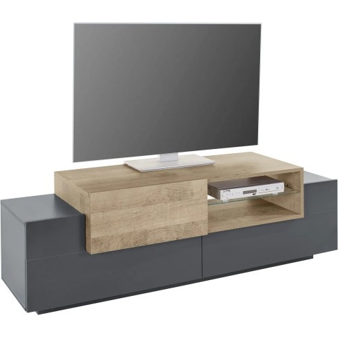 Mobile porta antracite oak - tv,