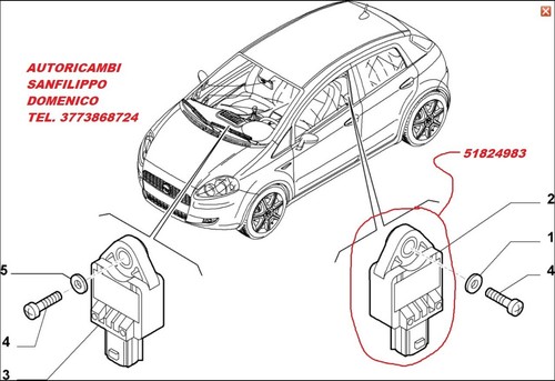 Sensore airbag fiat grande - sensore,