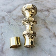 Impugnatura in ottone robusto vintage antico per bastone