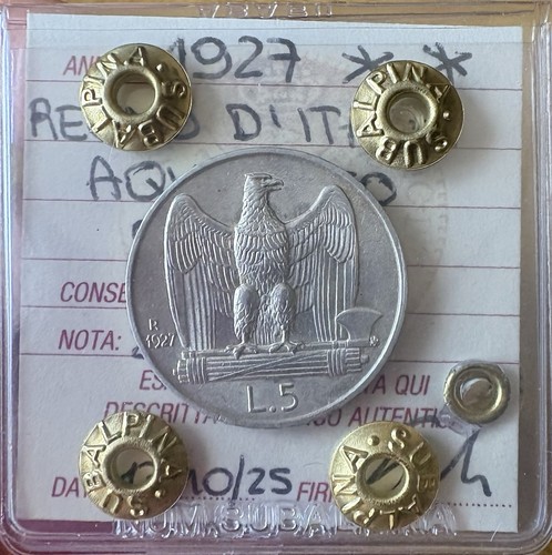 Moneta regno italia 5 lire - regno,