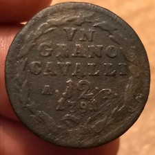 Moneta Grano 12 Cavalli 1791, Regno Di Napoli Ferdinando IV, Rif. 5113