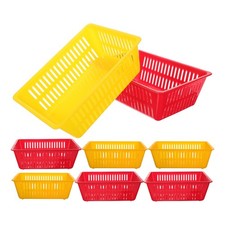  16 Pcs Cestino Portaoggetti Plastica Cesta Cesto Di Stoccaggio Compatto