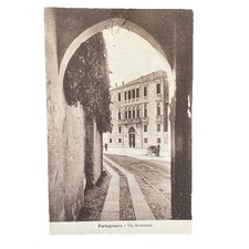cartolina seppia Portogruaro via Seminario antica rara 