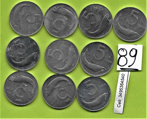 Lotto monete lire - 5, del