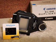 Duplicatore diapositive Canon vintage n. 55 attacco in scatola originale made in Japan *Leggi*